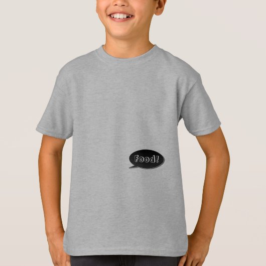 Voedsel Talking Stomach T-Shirt (Voorkant)
