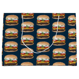 Voedsel thema kaas BBQ gegrilde hamburger foodie Groot Cadeauzakje