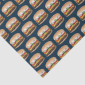 Voedsel thema kaas BBQ gegrilde hamburger foodie Tissuepapier (Detail)