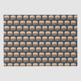 Voedsel thema kaas BBQ gegrilde hamburger foodie Tissuepapier