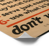 Voedsel, verspil het niet - oorlogsPoster Poster (Hoek)