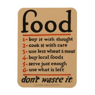 Voedsel, verspil het niet -  WWI-bescherming Magneet