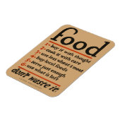 Voedsel, verspil het niet -  WWI-bescherming Magneet (Linkerzijde)