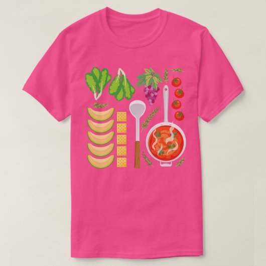 Voedsel Vlak Lay 1 T-shirt (Design voorkant)