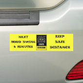 VOEDSEL VOLGENDE 5 MINUTEN VEILIGE AFSTAND HOUDEN BUMPERSTICKER (Op auto)
