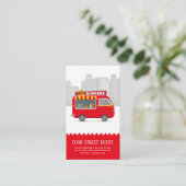 Voedsel vrachtwagen hamburgers visitekaartje (Staand voorkant)