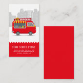 Voedsel vrachtwagen hamburgers visitekaartje (Voorkant / Achterkant)