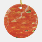  voedsel, warme Bowl van tomatensoep met erwten Keramisch Ornament (Voorkant)