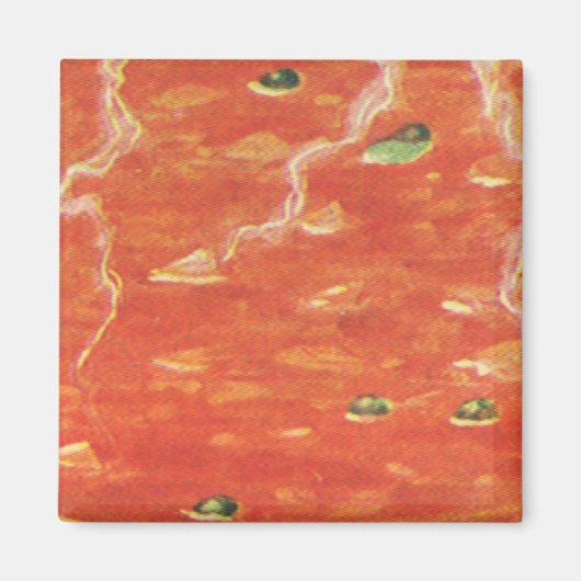 voedsel, warme Bowl van tomatensoep met erwten Magneet (Voorkant)