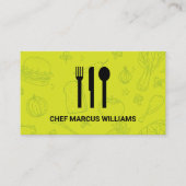 Voedselachtergrond | Chef Visitekaartje (Voorkant)