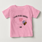 Voedselallergie Alert Bumble Bee Shirt (Voorkant)
