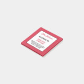 Voedselallergie Alert Gepersonaliseerd Rood Restau Post-it® Notes (Schuin)