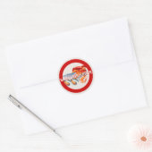 Voedselallergie Alert Schelpdieren Gratis Classic Ronde Sticker (Envelop)
