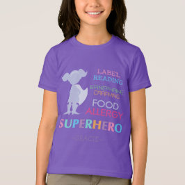 Voedselallergie Alert Superhero Meisjes Shirt