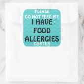 Voedselallergie Alert Voeder Stickers niet (Tas)