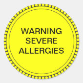 Voedselallergie sticker (Voorkant)