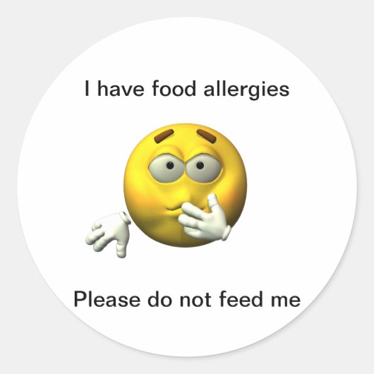Voedselallergie sticker (Voorkant)