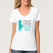 Voedselallergie Super Mom Blauwgroen Silhouette Sh T-shirt (Voorkant)
