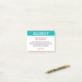 Voedselallergie Waarschuwing Restaurant Persoonlij Post-it® Notes (Op bureau)