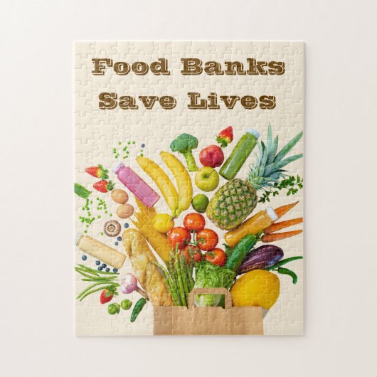 Voedselbanken redden levens legpuzzel (Verticaal)