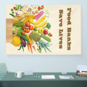 Voedselbanken redden levens spandoek (Beurs)