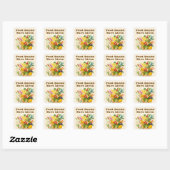 Voedselbanken redden levens vierkante sticker (Vel)