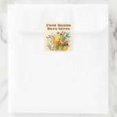 Voedselbanken redden levens vierkante sticker (Tas)