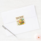 Voedselbanken redden levens vierkante sticker (Envelop)