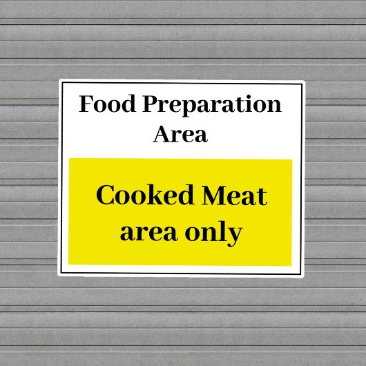 Voedselbereiding gekookt vlees sticker