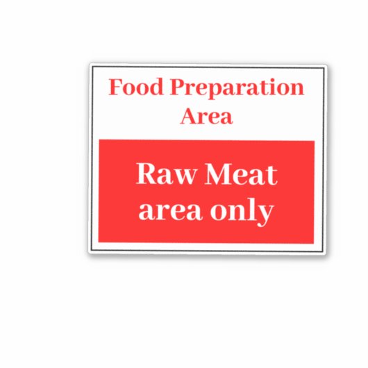 Voedselbereiding Rauw vlees Sticker (Voorkant)