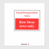 Voedselbereiding Rauw vlees Sticker (Vel)