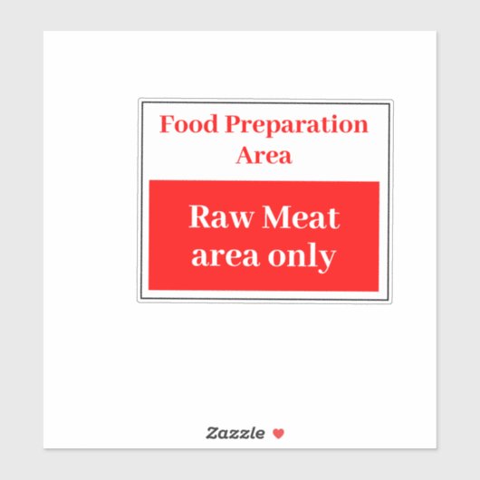 Voedselbereiding Rauw vlees Sticker (Vel)