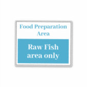 Voedselbereiding Rauwe vis Sticker (Voorkant)