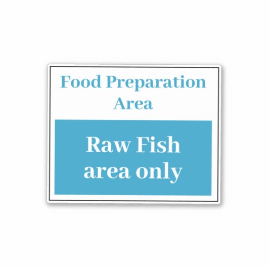 Voedselbereiding Rauwe vis Sticker (Voorkant)