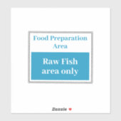 Voedselbereiding Rauwe vis Sticker (Vel)