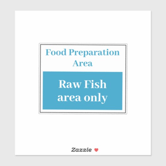 Voedselbereiding Rauwe vis Sticker (Vel)