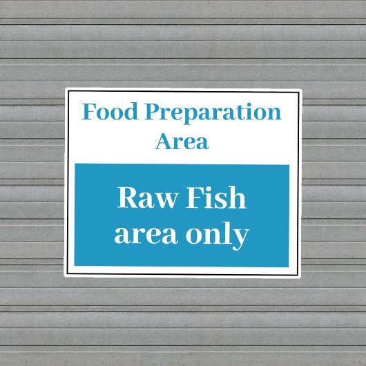 Voedselbereiding Rauwe vis Sticker