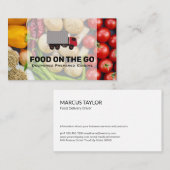 Voedselbezorgingsdiensten | Truck | verse producte Visitekaartje (Voorkant / Achterkant)