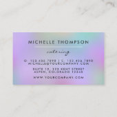 Voedselcatering Visitekaartje (Achterkant)