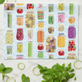 Voedselconservenpotten - Blauw Theedoek (Gevouwen)