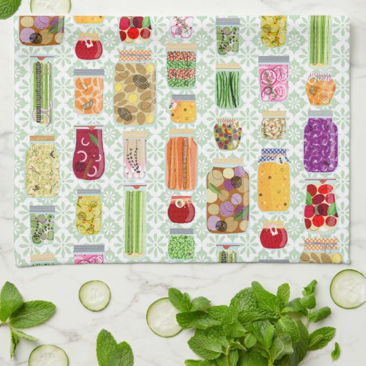 Voedselconservenpotten - Groen Theedoek (Gevouwen)