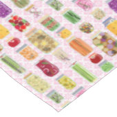 Voedselconservenpotten - Roze Tafelkleed (Gekanteld)