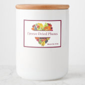 Voedselcontainer Canister Etiket Diepvries Gedroog (Voorkant)