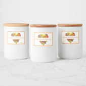 Voedselcontainer Canister Label Bevroren Gedroogde Etiket (Flessen)