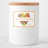 Voedselcontainer Canister Label Bevroren Gedroogde Etiket (Voorkant)