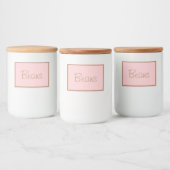 Voedselcontainer Canister Label Bonen Etiket (Flessen)