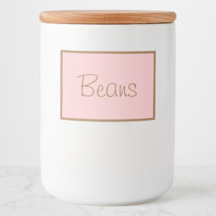 Voedselcontainer Canister Label Bonen Etiket