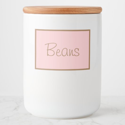 Voedselcontainer Canister Label Bonen Etiket (Voorkant)
