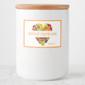 Voedselcontainer Canister Label Gedroogde Abrikoze Etiket (Voorkant)