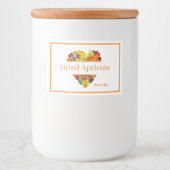 Voedselcontainer Canister Label Gedroogde Abrikoze Etiket (Voorkant)